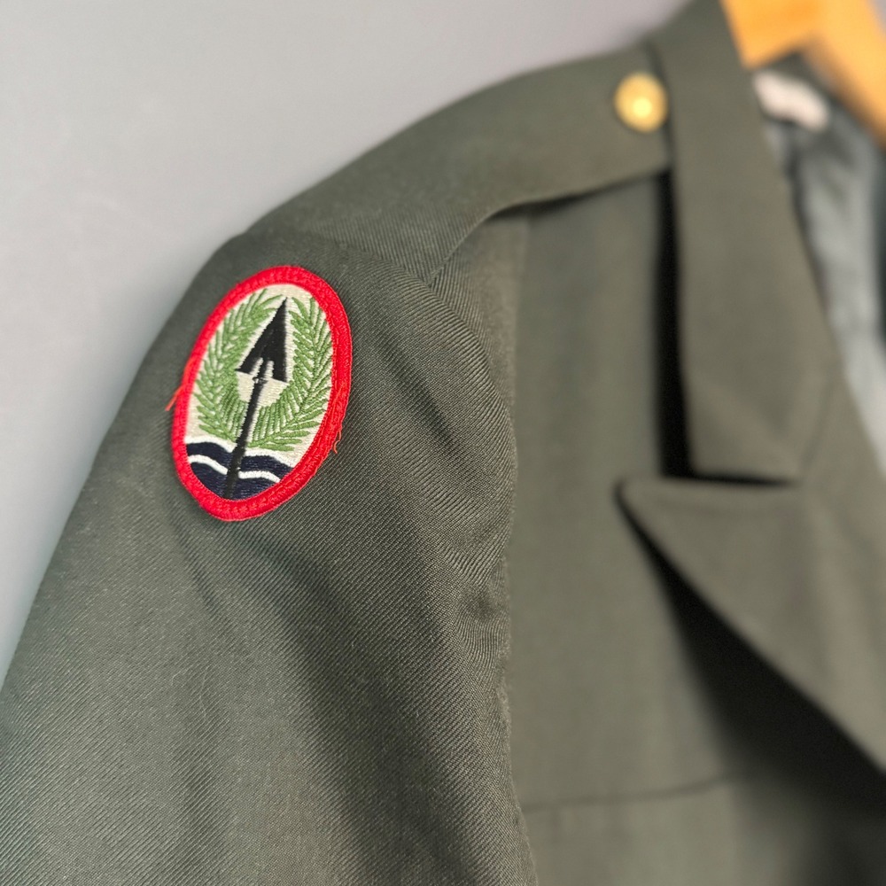 US Army Mens Green Service Uniform Dress Coat AG-489 50R De Rossi & Son Co New - Picture 5 of 7